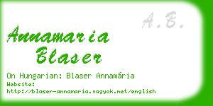 annamaria blaser business card